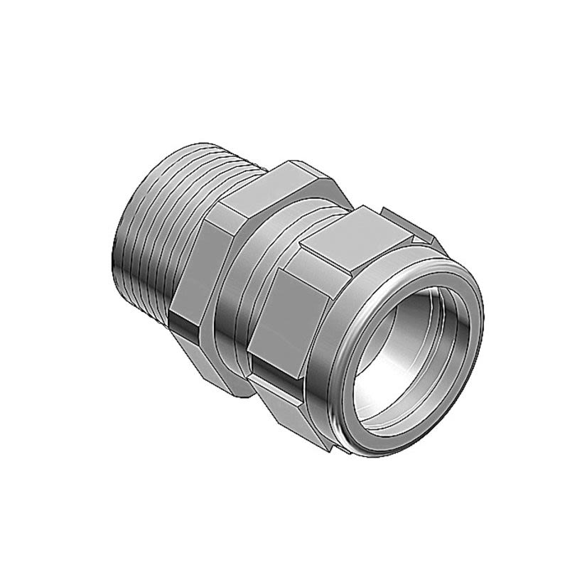 T&B 2920AL Ranger Liquidtight Strain Relief Cord Connector, 1/2 in Trade, 1/8 to 3/8 in Cable Openings, Aluminum